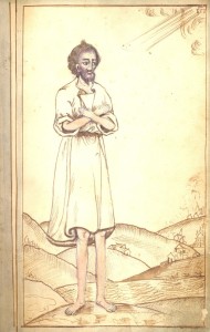 Изображение святого блаженного Симона Юрьевецкого из рукописи
